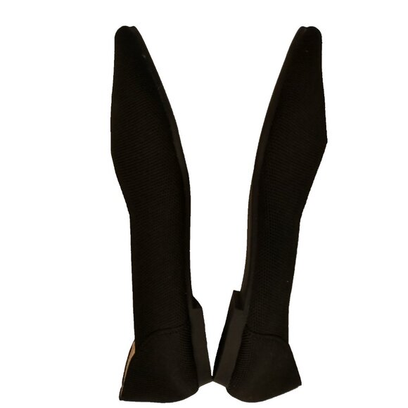 Women's Semwiss Flats Slip Ons Pointed Toe Knit Shoes Black - Size 10 NWOB - Picture 4 of 9